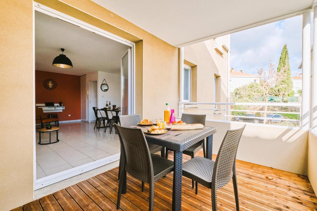 Tout Confort ! Calme, Climatisation, Piscine, Parking Gratuit, Grande Terrasse, Netflix, Wifi Каркассон Экстерьер фото